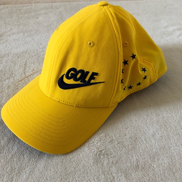 yellow nike golf hat